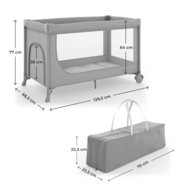 KINDERKRAFT reisivoodi-maneež LEODY UP, Grey, KCLEODUPGRY0000