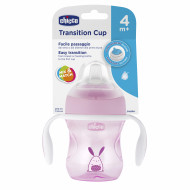 CHICCO õppimistass 4k+ 200ml Pink