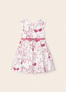 MAYORAL varrukateta kleit ja vööga 6C, natural, 3921-34