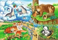 RAVENSBURGER PUZZLE pusle Loomad loomaaias, 2x12 tk, 07602 4