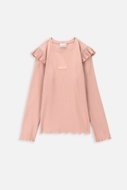COCCODRILLO pikkade varrukatega t-särk WINTER GARDEN JUNIOR, powder pink, ZC3143101WGJ-033-