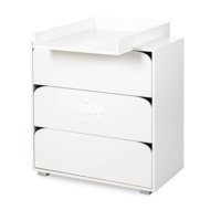 KLUPŚ komood vahetuslauaga NEL CLOUD, White