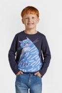 COCCODRILLO t-shirt LICENCE BOY KOCIA SZAJKA, tumesinised, ZC4143101LBK-015-134, 134 cm
