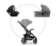 HAUCK universaalne käru SHOP N CARE TRIO SET, Grey, 149263
