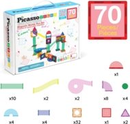 PICASSO TILES magnetkonstruktor Marble Run 70 tk., PTG70