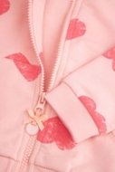 COCCODRILLO sweatshirt HEARTS GIRL NEWBORN, powder pink, ZC4132201HGN-033-086, 86 cm