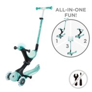 GLOBBER tõukeratas Go Up Deluxe Flash Lights, mündiroheline, 748-706