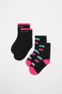 COCCODRILLO sokid SOCKS GIRL, mustad, ZC1382822SOG-021