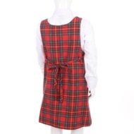 MAMAJUM sarafan slim fit 10-000017, ruuduline, punane, 146/152 cm