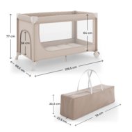 KINDERKRAFT reisivoodi-maneež LEODY UP, Beige, KCLEODUPBEG0000