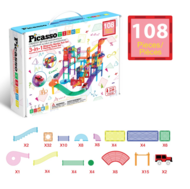 PICASSO TILES Magnetiline konstruktor 2in1 komplekt 108 osa, PTG108