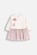 COCCODRILLO pikkade varrukatega kleit DREAM DIARIES GIRL NEWBORN, kreemjas, WC5129102DGN-003-086, 86 cm