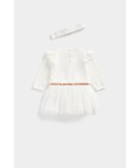 MOTHERCARE pikkade varrukatega kleit + sukapüksid + peapael, CB872