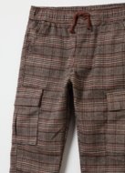 OVS 1 EN BOY 9-36M TROUSERS 2 9-12 BROWN CHECK 001898031