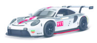 BBURAGO 1:24 mudelauto Race Porsche 911 RSR, 18-28013