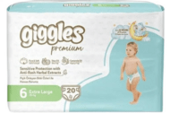 GIGGLES mähkmed Premium Twin Xlarge, 6 suurus, 15+ kg, 20 tk
