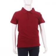 MAMAJUM lühikeste varrukatega polo särk, 10-000005, kirsi värv, 128/134 cm