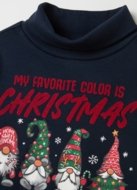 OVS Pikkade varrukatega ja kõrge kraega T-särk, tumesinised, 140 cm, 002161187