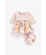 MOTHERCARE lühikeste varrukatega kleit + kardigan + aluspüksid, BB733