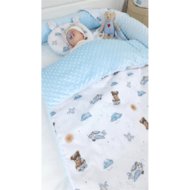 MIMINU minky tekk Bears blue, 75x100 cm