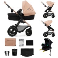 KINDERKRAFT universaalne jalutuskäru MOOV 2 4in1 AIR, sand beige, KSMOOV02BEG4000