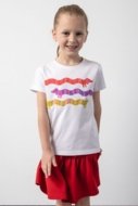 COCCODRILLO t-särk ACADEMY GIRL KIDS, valge, cm