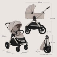 LIONELO universaalne käru LAYLA 3in1, Beige sand, LO-LAYLA 3IN1