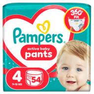 PAMPERS püksmähkmed Pants, 4 suurus, 9-15kg, 54 tk., 80894798