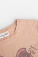 COCCODRILLO lühikeste varrukatega t-särk EVERYDAY GIRL A, beež, WC4143218VGA-002-