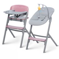 KINDERKRAFT söögitool LIVY ja vastsündinu kiik CALMEE, aster pink, KHLICA00PNK0000