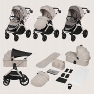 LIONELO universaalne käru LAYLA 3in1, Beige sand, LO-LAYLA 3IN1