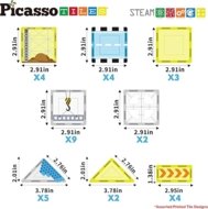 PICASSO TILES magnetkonstruktor 8 masinaga Construction 45 tk., PTQ11