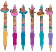 COLORINO kustutatav pastapliiats kummist käepidemega Capybara, assort., 01737PTR