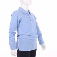 MAMAJUM långärmad polotröja 10-000006, helesinine, 128/134 cm