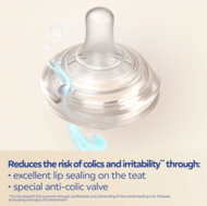 CANPOL BABIES pudelilutid kiire NATURAL SHAPE Anti-colic, väga aeglase vooluga, 0m+, 2 tk., 21/750