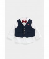 MOTHERCARE pikkade varrukatega särk, vest + kikilips, CC114