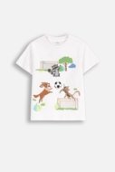 COCCODRILLO lühikeste varrukatega särk MONOCHROME BOY KIDS, valge, WC5143201MBK-001-122, 122 cm