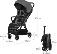 LIONELO jalutuskäru JULIE AIR, Grey stone