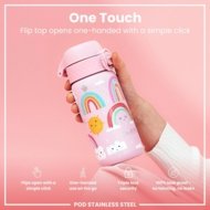 ION8 roostevabast terasest veepudel, Rainbows, 400 ml. ,I8SS400PPRAINB