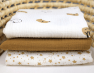 EGAKIDS musliinist mähkmete komplekt, 60/80, 3tk., 190