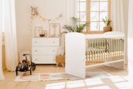 KLUPŚ komood vahetuslauaga KAROLINA, White/Pine