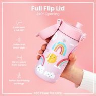 ION8 roostevabast terasest veepudel, Rainbows, 400 ml. ,I8SS400PPRAINB