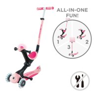 GLOBBER tõukeratas Go Up Deluxe Flash Lights, pastellroosa, 748-710