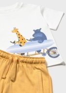 MAYORAL lühikeste varrukatega t-särk +lühikesed püksid, peach, 1.670-44, 92  cm