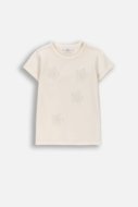 COCCODRILLO lühikeste varrukatega t-särk, kreemi värv, WC6143202FGK-003-110