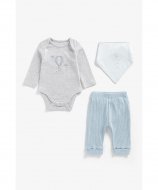 MOTHERCARE pikkade varrukatega bodi + jooksupüksid + pudipõll, ZA244