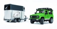 Bruder Land Rover Defenderkoos hobuse haagisega 02592