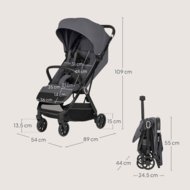 LIONELO käru BESS, Grey stone