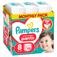 PAMPERS püksmähkmed Pants Monthly, 8 suurus, 17+kg, 112 tk., 80894754