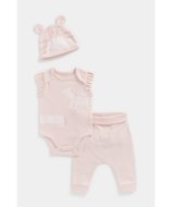 MOTHERCARE pikkade varrukatega bodi, püksid + beebimüts, EB413